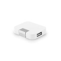 JANNES. HUB 4 USB-A porttal ABS-ből Fehér