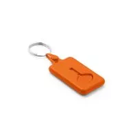 BUS. Érme alakú kulcstartó szupermarket kocsihoz Narancssárga