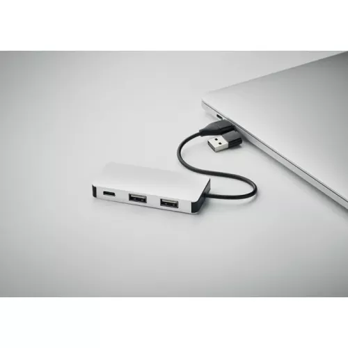 HUB-C 3 portos USB hub, 20 cm kábel