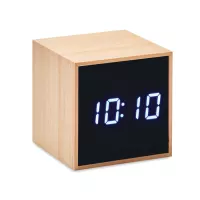 MARA CLOCK LED ébresztőóra bambusz házzal