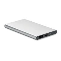 POWERFLAT C 4000 mAh powerbank, C csatl. vilagos szurke