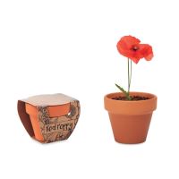 RED POPPY Terrakotta ültető, pipacs 