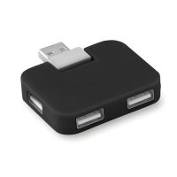 SQUARE 4 portos USB elosztó Fekete