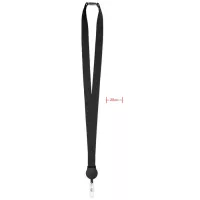 ZIP LANYARD Nyakpánt kihúzható tartóval Fekete