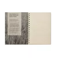 GRASS BOOK A5 fűpapír spirál jegyzetfüzet