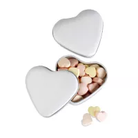 LOVEMINT Cukorka szív alakú tartóban Fehér