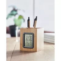 MANILA Bambusz tolltartó és LCD óra