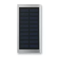 SOLAR POWERFLAT 8000 mAh napelemes powerbank vilagos szurke