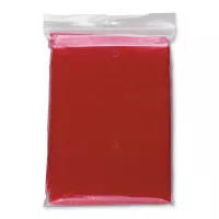 SPRINKLE Műanyag kapucnis esőponcsó Piros