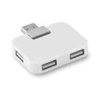 SQUARE 4 portos USB elosztó Fehér