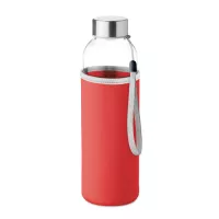 UTAH GLASS Üveg palack tokban 500 ml Piros