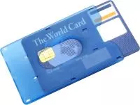 Műanyag bankkártyatartó Kék