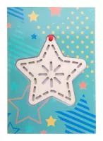 TreeCard karácsonyi üdvözlőlap, csillag