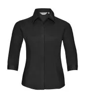 3/4 sleeve Poplin Shirt Black