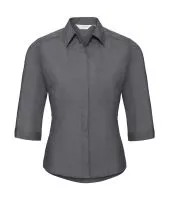 3/4 sleeve Poplin Shirt Szürke