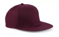 5 Panel Snapback Rapper Cap Burgundy