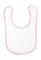 Arno Baby Bib White/Baby Pink