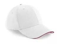 Athleisure 6 Panel Cap White/Classic Red