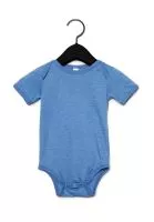 Baby Jersey Short Sleeve One Piece Heather Columbia Blue
