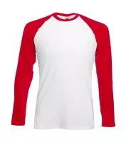 Baseball Longsleeve T White/Red