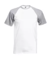 Baseball T White/Heather Grey