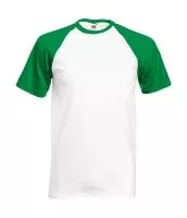 Baseball T White/Kelly Green