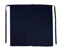 BERLIN Long Bistro Apron with Vent and Pocket Navy