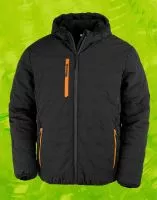 Black Compass Padded Winter Jacket Black/Orange