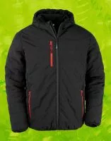 Black Compass Padded Winter Jacket Black/Red