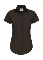 Black Tie SSL/women Poplin Shirt  Coffee Bean