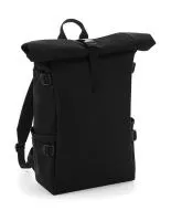 Block Roll-Top Backpack Black/Black