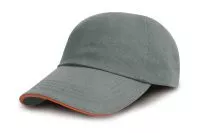 Brushed Cotton Drill Cap Heather/Amber