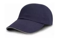 Brushed Cotton Drill Cap Navy/Putty