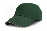 Brushed Cotton Drill Cap Forest/Putty