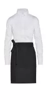 BRUSSELS - Short Recycled Bistro Apron with Pocket Black