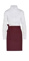 BRUSSELS - Short Recycled Bistro Apron with Pocket Burgundy