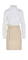 BRUSSELS - Short Recycled Bistro Apron with Pocket Natural