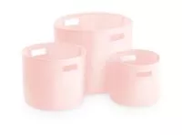Canvas Storage Tubs Pastel Pink
