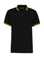 Classic Fit Tipped Collar Polo Black/Yellow