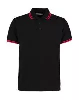 Classic Fit Tipped Collar Polo Black/Red