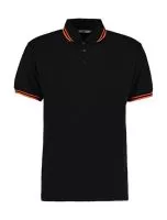 Classic Fit Tipped Collar Polo Black/Orange