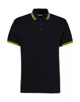 Classic Fit Tipped Collar Polo Navy/Sun Yellow