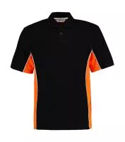 Classic Fit Track Polo Black/Orange/White