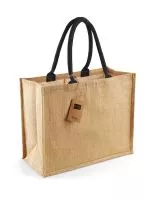 Classic Jute Shopper Natural/Black