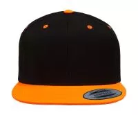 Classic Snapback 2-Tone Cap Black/Neon Orange