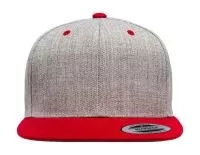 Classic Snapback 2-Tone Cap Heather/Red