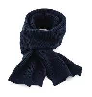 Classic Waffle Knit Scarf French Navy