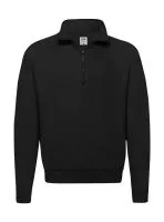 Classic Zip Neck Sweat Black