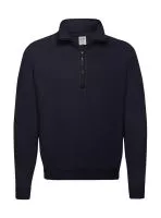 Classic Zip Neck Sweat Deep Navy