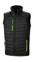 Compass Padded Softshell Gilet Black/Lime